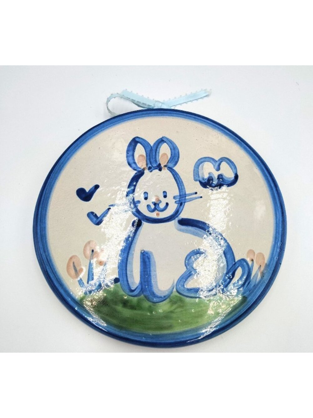MA Hadley Rabbit Wall Decor Signed Hand Painted Pottery Louisville Kentucky
